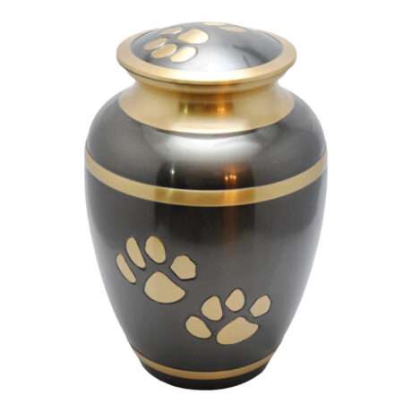 Elegant Pet Cremation Urn with Paw Print Design – Honor Your Beloved Companion